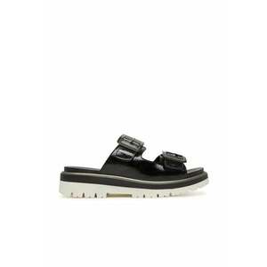 Slapi dama - 12-21011-01 - Piele naturala - Negru imagine