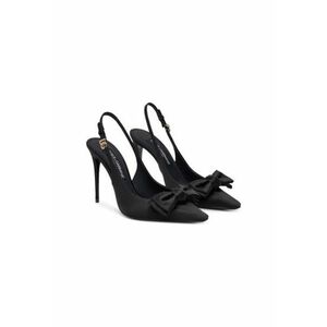 Sandale dama - CG0844 A3I64 - Dolce Gabbana - Textil - Negru imagine