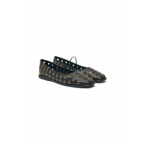 Balerini CZ377 - Piele naturala - Negru - Negru imagine