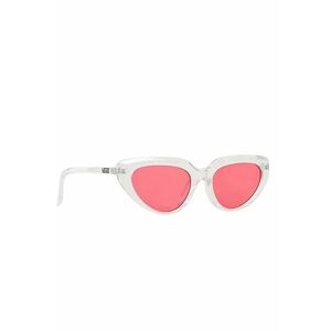 Ochelari de soare dama Shelby - forma cat-eye - policarbonat - alb roz imagine
