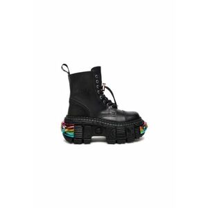 Ghete barbati model M-WALL083CCT-S8 - piele naturala - negru - Negru imagine