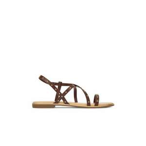 Sandale dama - 15342339 - Piele ecologica - Maro - Maro imagine
