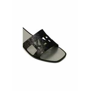 Slapi dama - KL80402 - Piele naturala - Negru - Negru imagine