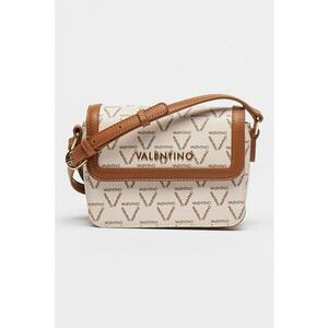 Geata crossbody de piele ecologica si clapa Lady Re - Maro/Crem imagine