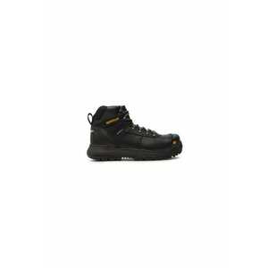 Bocanci de drumetie barbati P725692 - Piele naturala - Negru - Negru imagine