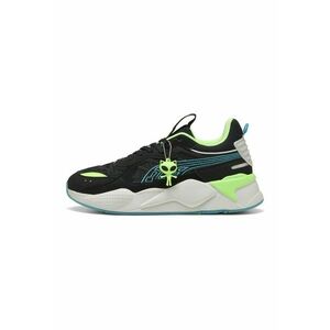 Pantofi sport cu insertii textile - Negru/Verde lime imagine