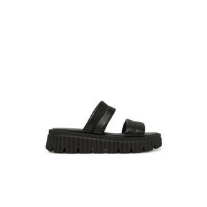 Slapi dama - 1-27208-44 - Piele naturala - Negru - Negru imagine