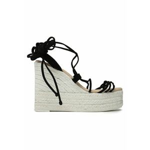 Espadrile dama UP WEDGE ESPADRILLES L 8.6 - Piele naturala - Negru imagine