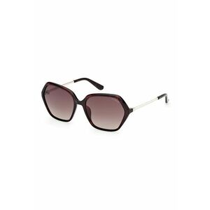 Ochelari de soare hexagonali cu lentile in degrade - Auriu/Maro inchis imagine