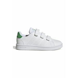 Pantofi sport din piele ecologica cu inchidere velcro Advantage Court - Alb/Verde imagine