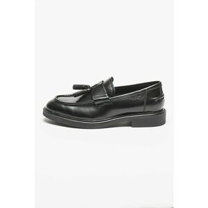 Pantofi loafer din piele cu canafi - Negru imagine