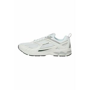 Pantofi spor de plasa cu garnituri de piele ecologica - Alb/Gri deschis imagine