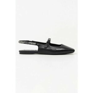 Balerini slingback din piele - Negru imagine