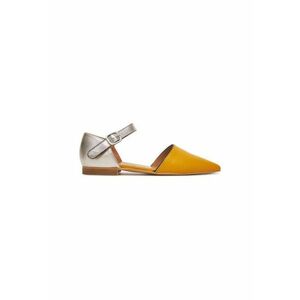 Balerini SARJ266FLY - Piele naturala - Galben imagine