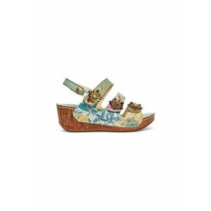 Sandale dama - DINO 32 - Piele naturala - Multicolor - Multicolor imagine