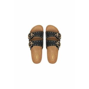 Slapi dama - 15341190 - Piele ecologica - Negru - Negru imagine