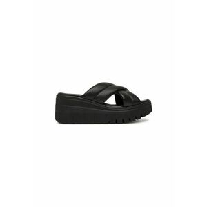 Slapi dama - 1-27210-44 - Piele naturala - Negru - Negru imagine