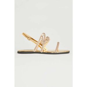 Sandale slingback cu strasuri - Auriu imagine