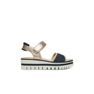 Sandale dama - 64.629.16 - Piele naturala - 39 EU - Bleumarin/Auriu - Auriu/Bleumarin imagine