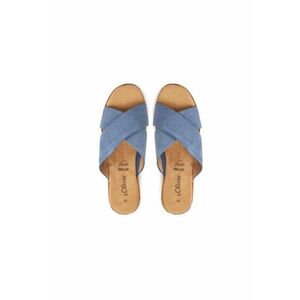 Slapi dama - 5-27213-44 860 - S Oliver - Piele naturala - Bleumarin imagine