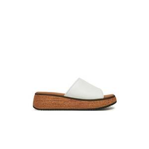 Slapi dama - 62.820.50 - Piele naturala - Alb imagine