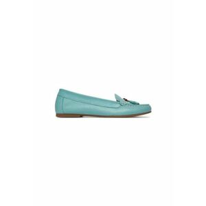 Mocasini dama 8339 SA - Piele naturala - Turcoaz imagine