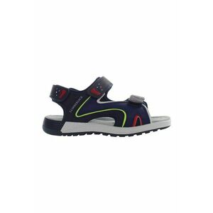 Sandale de piele ecologica cu velcro - Albastru indigo/Bleumarin imagine