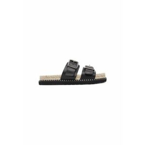 Papuci 025673-100 - Piele naturala - Negru - Negru imagine