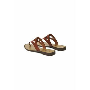 Papuci flip-flop dama KL80407 - Piele naturala - Maro - Maro imagine