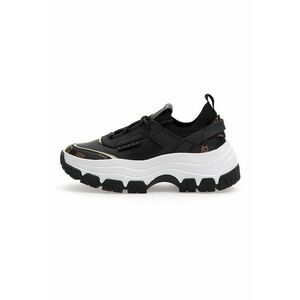 Pantofi sport de piele ecologica cu aspect masiv - Negru/Maro imagine