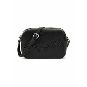 Geanta crossbody cu logo in relief - Negru imagine