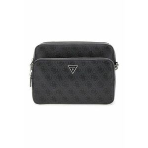 Rucsac crossbody de piele ecologica cu monograma Milano - Gri antracit imagine