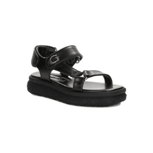 Sandale din piele naturală pentru femei - Negru imagine