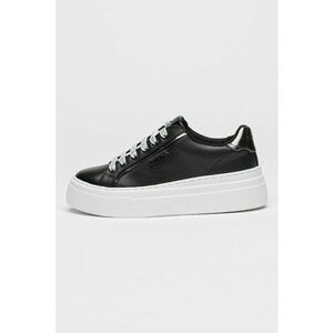 Pantofi sport flatform cu logo - Alb/Negru imagine