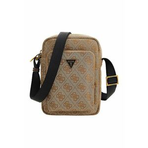 Geanta crossbody cu imprimeu logo Vezzola - Maro/Bej imagine