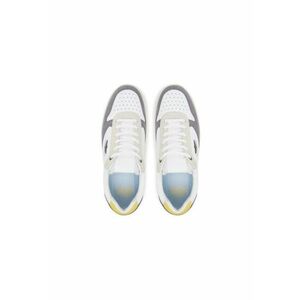 Pantofi sport barbati - 251SC235PL244 - Piele naturala - 46 EU - Alb/Gri - Alb/Gri imagine