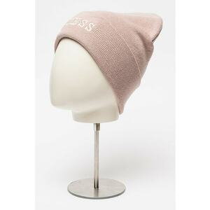 Caciula din tricot fin cu broderie logo - Bej deschis imagine