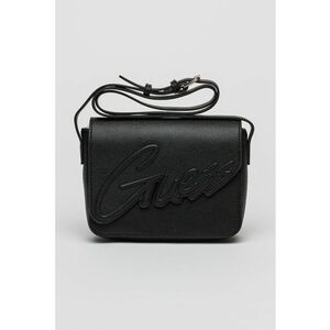 Geanta crossbody din piele ecologica cu logo in relief - Negru imagine