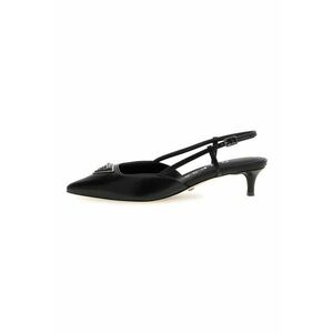 Pantofi de piele cu toc kitten - Negru imagine