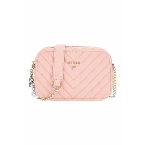Geanta crossbody cu aplicatie logo - Roz pastel imagine