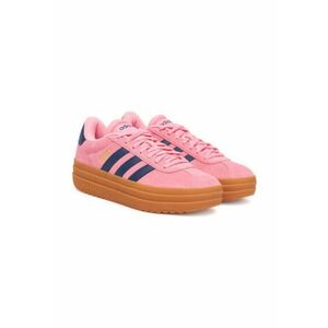 Tenisi cu platforma din piele cu logo - imagine