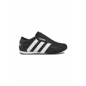 Pantofi sport slip-on din material textil - Alb/Negru imagine