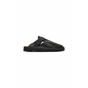 Slapi unisex S100 - Piele naturala - Negru - Negru imagine
