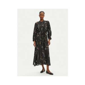 Camasa stil rochie dama 252132625220 - Viscoza/Poliester - Negru - Negru imagine