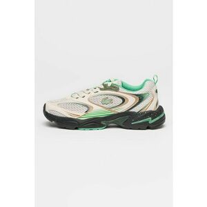 Pantofi sport cu insertii din plasa Storm - Negru stins/Verde aquamarin/Crem imagine