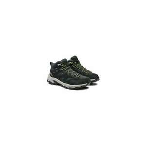Bocanci trekking barbati 303952433 - Piele ecologica - Negru imagine