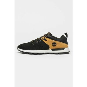 Pantofi sport cu insertii de piele intoarsa - Negru/Caramel imagine