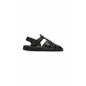 Sandale unisex D034 - Piele naturala - Negru - Negru imagine