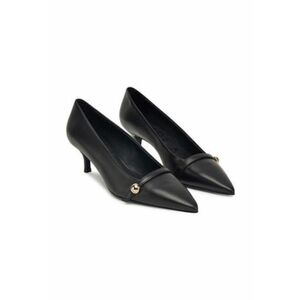 Pantofi dama cu toc inalt din piele naturala - Negru imagine