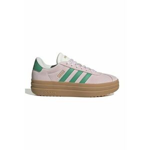 Pantofi sport VL Court Bold flatform din piele intoarsa - Verde/Roz pal imagine